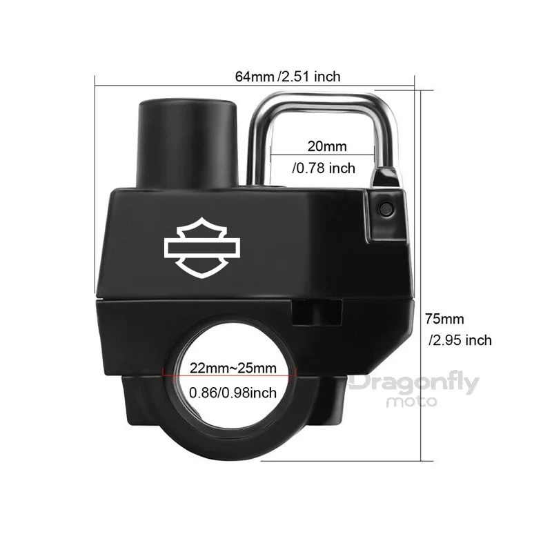 ل هارلي ديفيدسون عموم أمريكا 1250 S PA1250 سبورتستر S 1250 RH1250 S 2021 لوازم الدراجات النارية خوذة قفل خزانة مضادة للسرقة #2