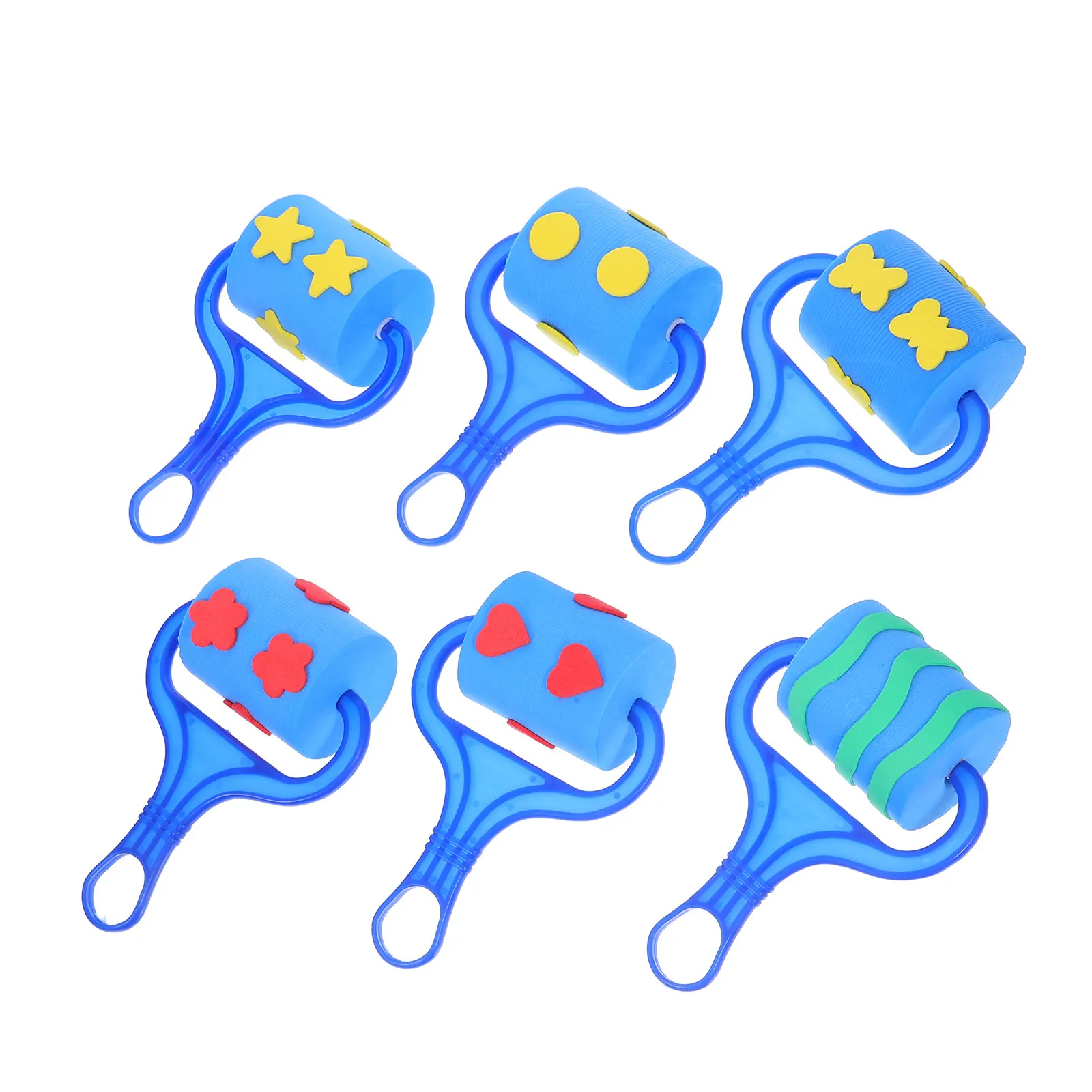 

Набор из 6 штампов для детского творчества, роликовые инструменты для рисования из ЭВА, для граффити, художественных поделок, развивающих занятий, веселый и обучающий подарок