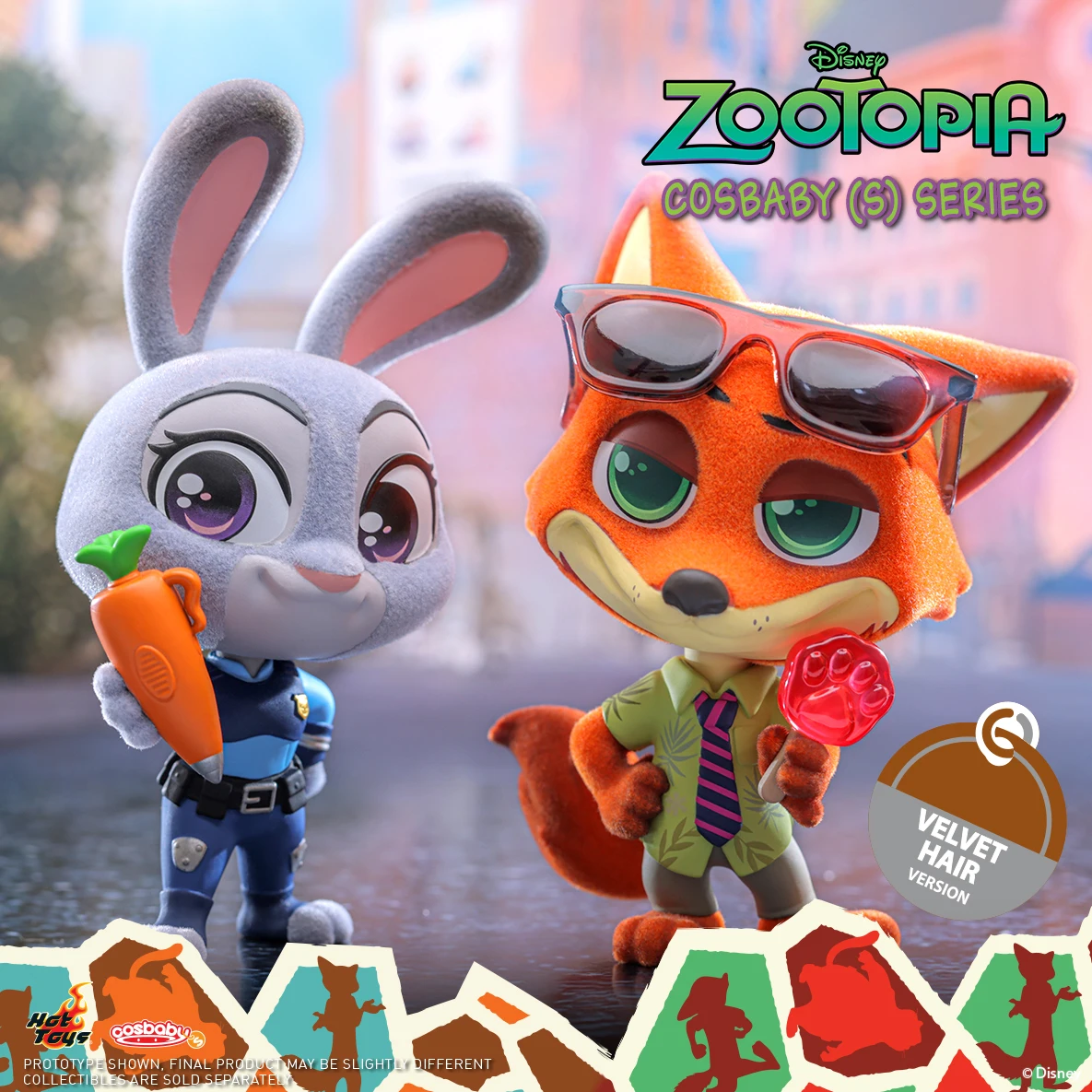 

OFFICIAL Hot Toys Disney Zootopia Judy Hopps Nick Wilde Velvet Hair Version Cosbaby Collectible Figure Exclusive Christmas Gifts