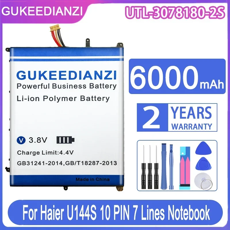 

Запасная батарея GUKEEDIANZI 6000 мАч для Haier U144S, 10 контактов, 7 линий, батареи для ноутбуков