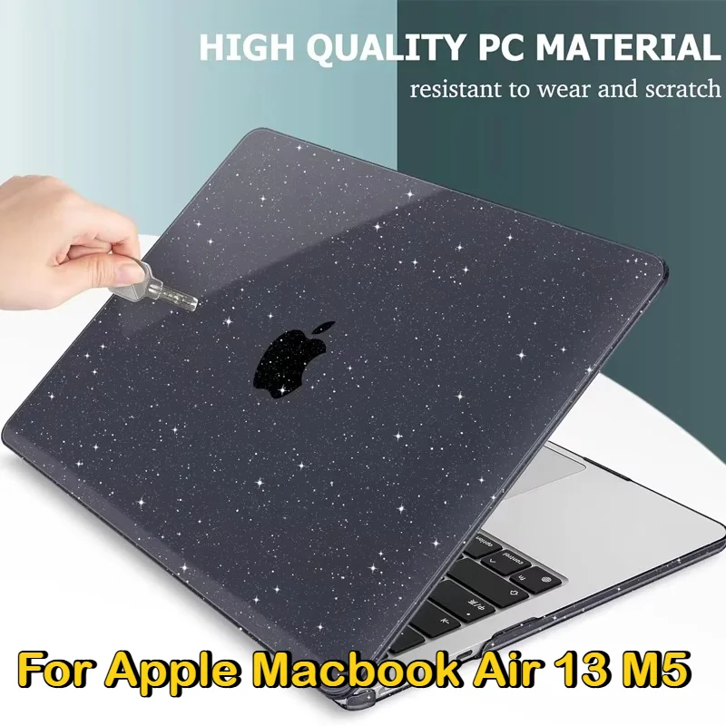 2026 Glitter Laptop PC Cover for Macbook Air 13.6 Case MacBook Air 15 M4 Chip Case MacBook Pro 14 Pro 16 M5 M3 M2 M1 Pro 13 Case