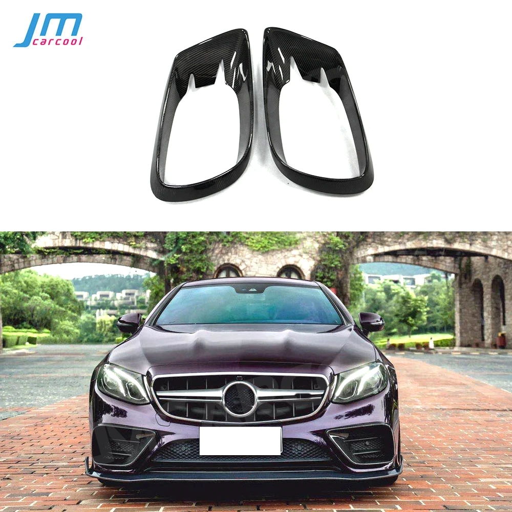 

Carbon Fiber Front Bumper Trunk Air Vent Trim Frame Mesh Grills for Mercedes Benz E Class C238 Sport Coupe 2017-2019 FRP Black