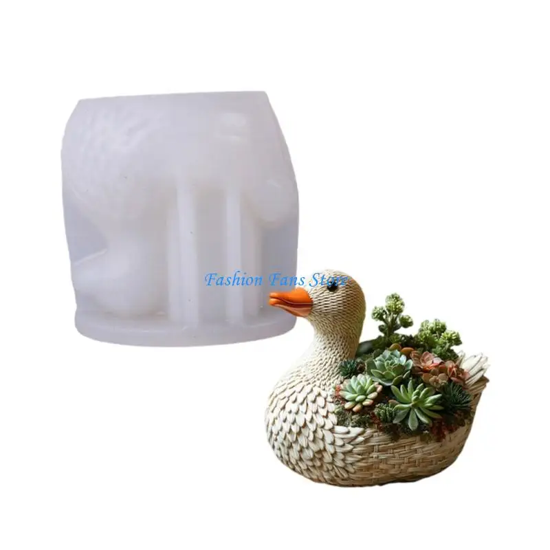 

Handcrafted Silicone Duck Mold Silicone Texture for Unique Resin Art Creations Decorative Planters and Present Making