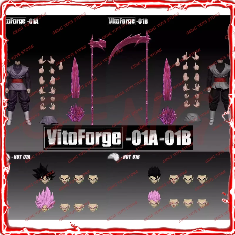 

New 2026 VitoForge VF Studios Dragon Ball VF01A 01B & NUT 01A 01B SSJ3 Black Goku Action Figures Model Collection Ornaments Gift