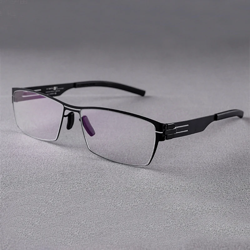 German Screwless Rectangle Glasses Frame Men Handmade Ultralight Eyeglasses Women High Quality Brand Design Spectacles Eyewear