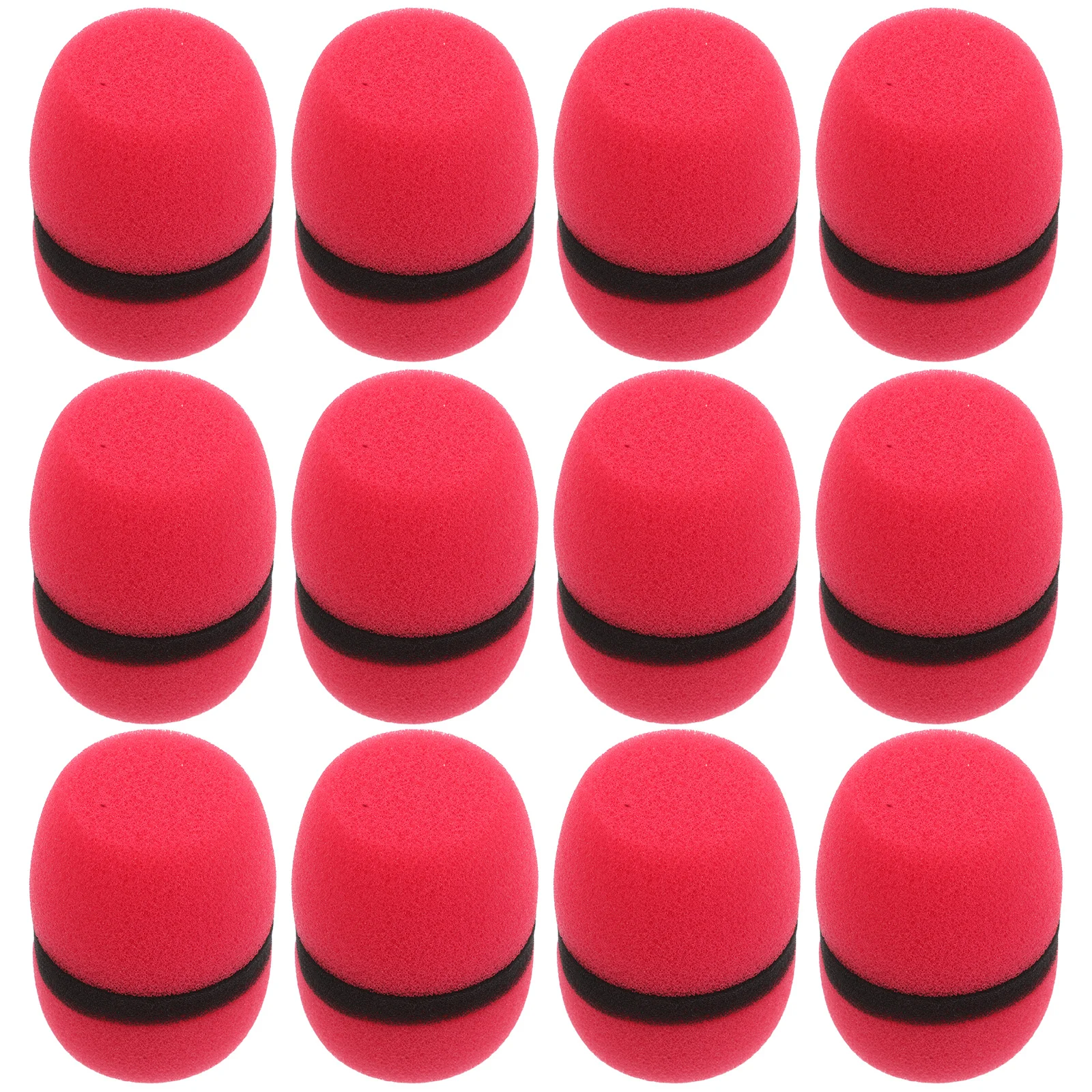 

12pcs Microphone Sponge Sleeve Washable Reusable Noise Reduction Cover For Karaoke Singing Public Speaking Compatible With Most