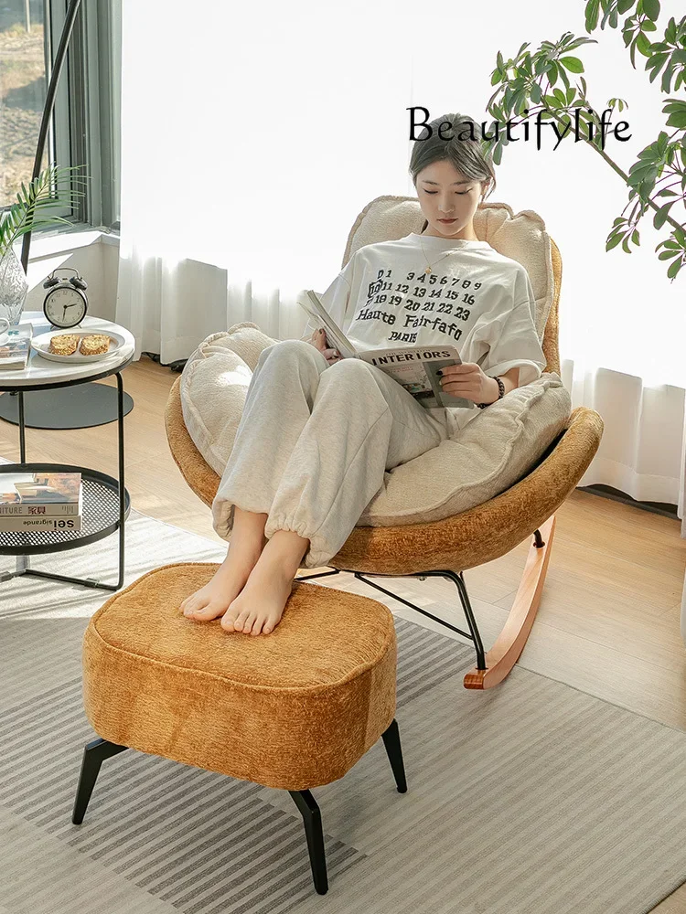 N68 Balcony sofa combination light luxury living room sofa coffee table two chairs three-piece leisure sofa rocking chair