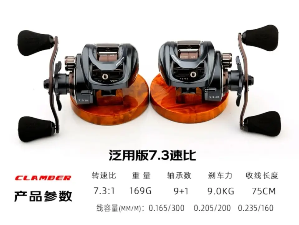 釣り用ベイトキャスティングリール,クラバー,151/169g,磁気ブレーキ,力