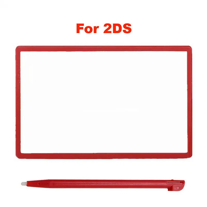 ChengHaoRan Зеркальная рамка для экрана, крышка дисплея с сенсорной ручкой, подходит для аксессуаров для обслуживания 2DS