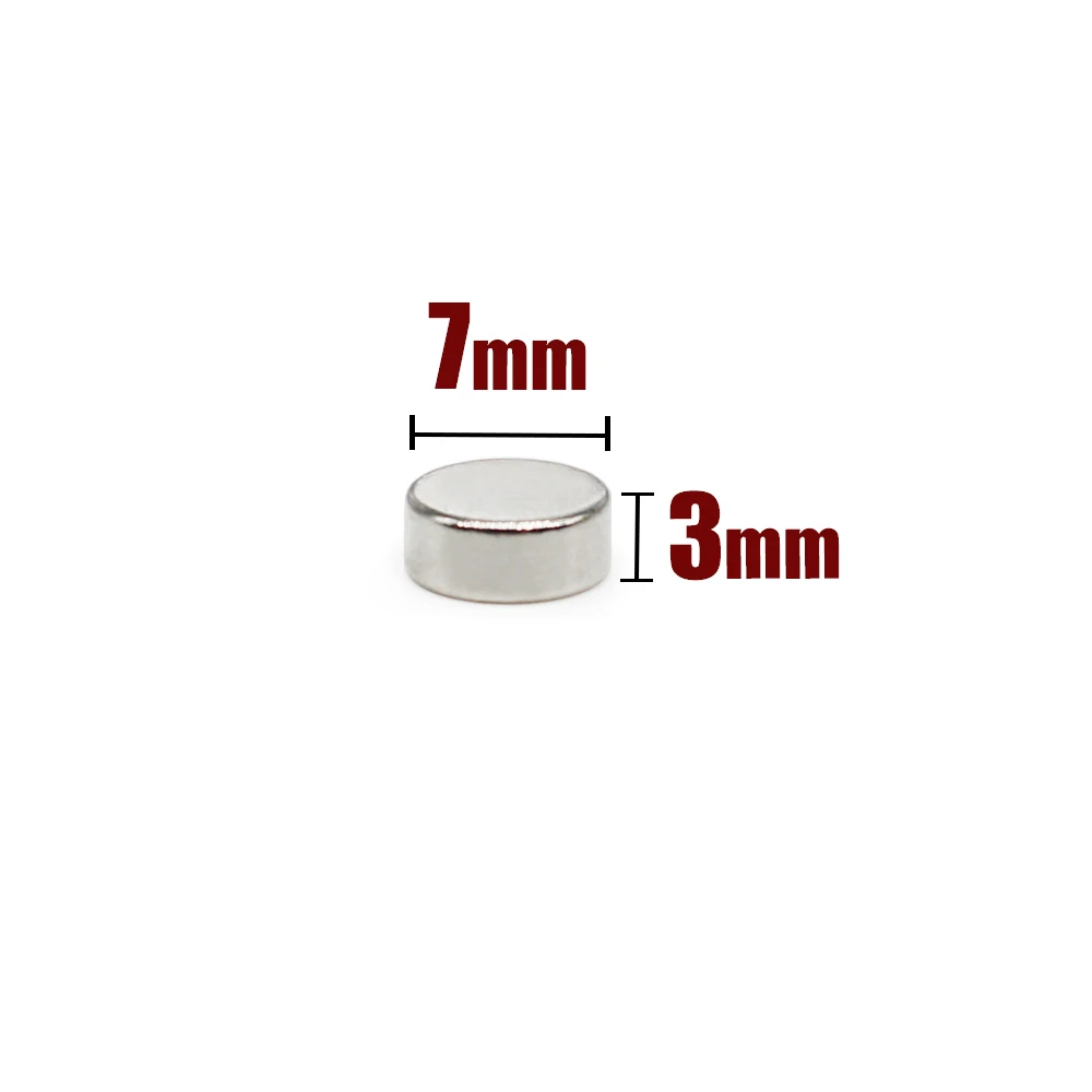 20/50/100/150/200/500PCS 7*3 mm Small Circular Magnets  7*3 mm for Home Refrigerators, Offices DIY