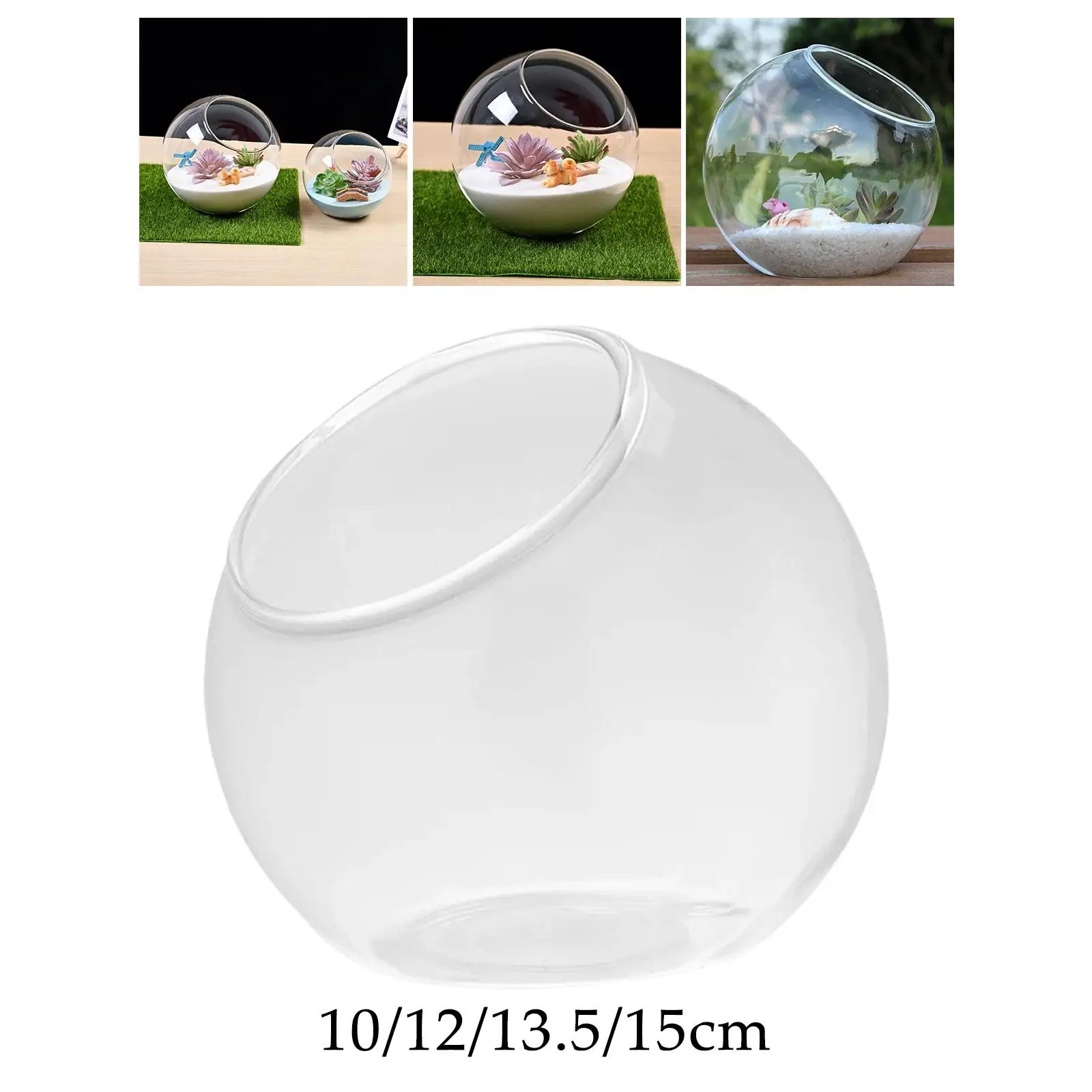 Terrarium Glass Tabletop Container Centerpiece Microlandschaft House Glass Vase for Garden Wedding Living Room Air Plant Party