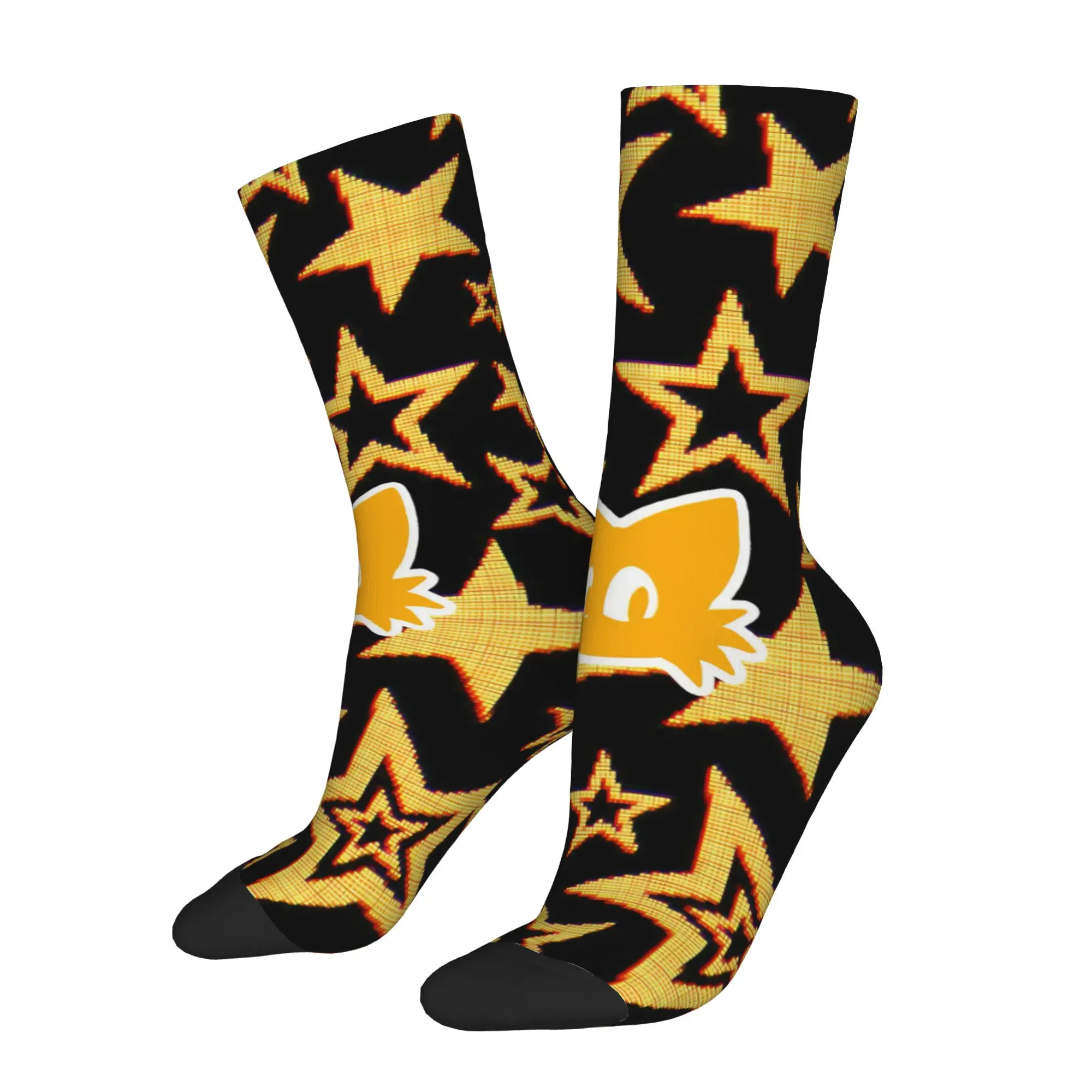 Crazy Design S-Shadow The Hedgehogs Basketball Socks  Middle Tube Socks for Women Men Non-slip