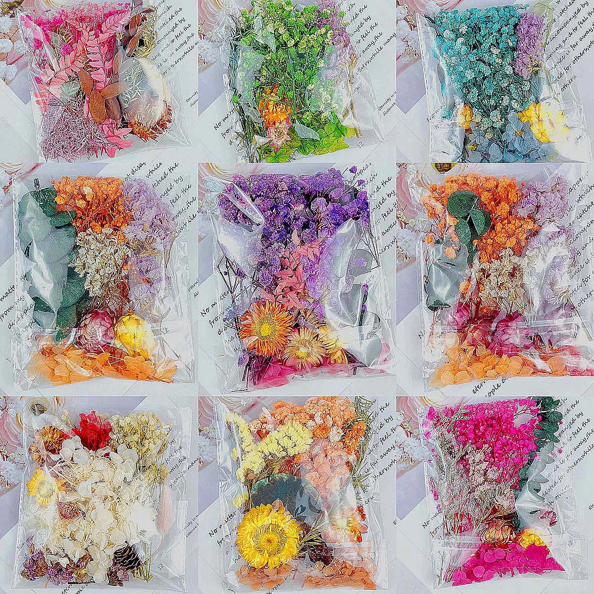 1 paquete de flores secas para velas, decoración para velas, accesorios, plantas naturales, suministros para hacer jabón, manualidades hechas a mano