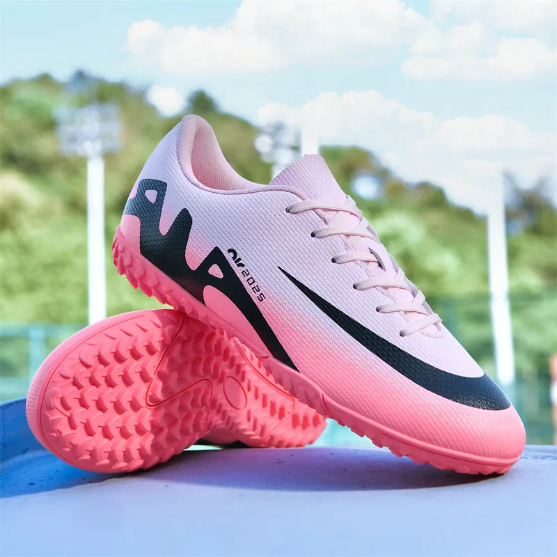 Original TF/FG Men Soccer Shoes Ultralight Society Football Field Boots Comfortable Non Slip Football Shoes Cleats High Quality