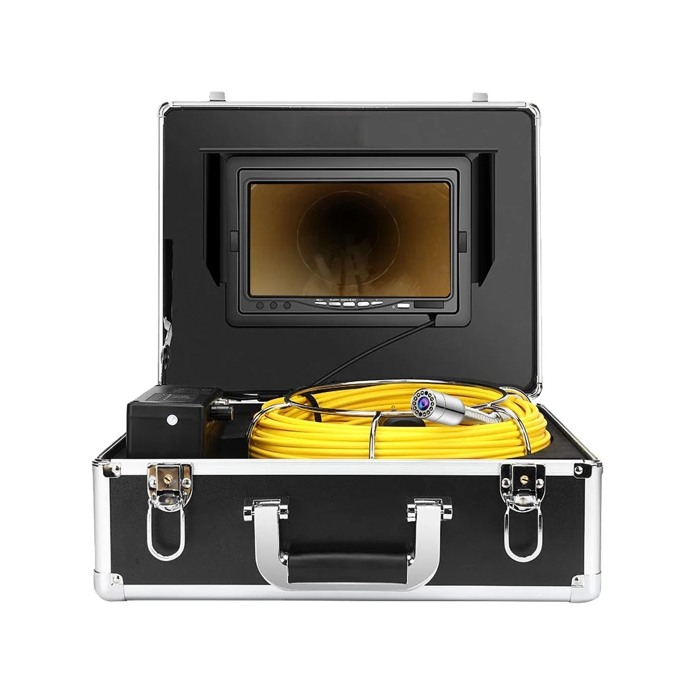 20M Cable Sewer Pipe Inspection Camera 7-inch Screen 1000TVL Camera 23mm Lens Drain Industrial Endoscope