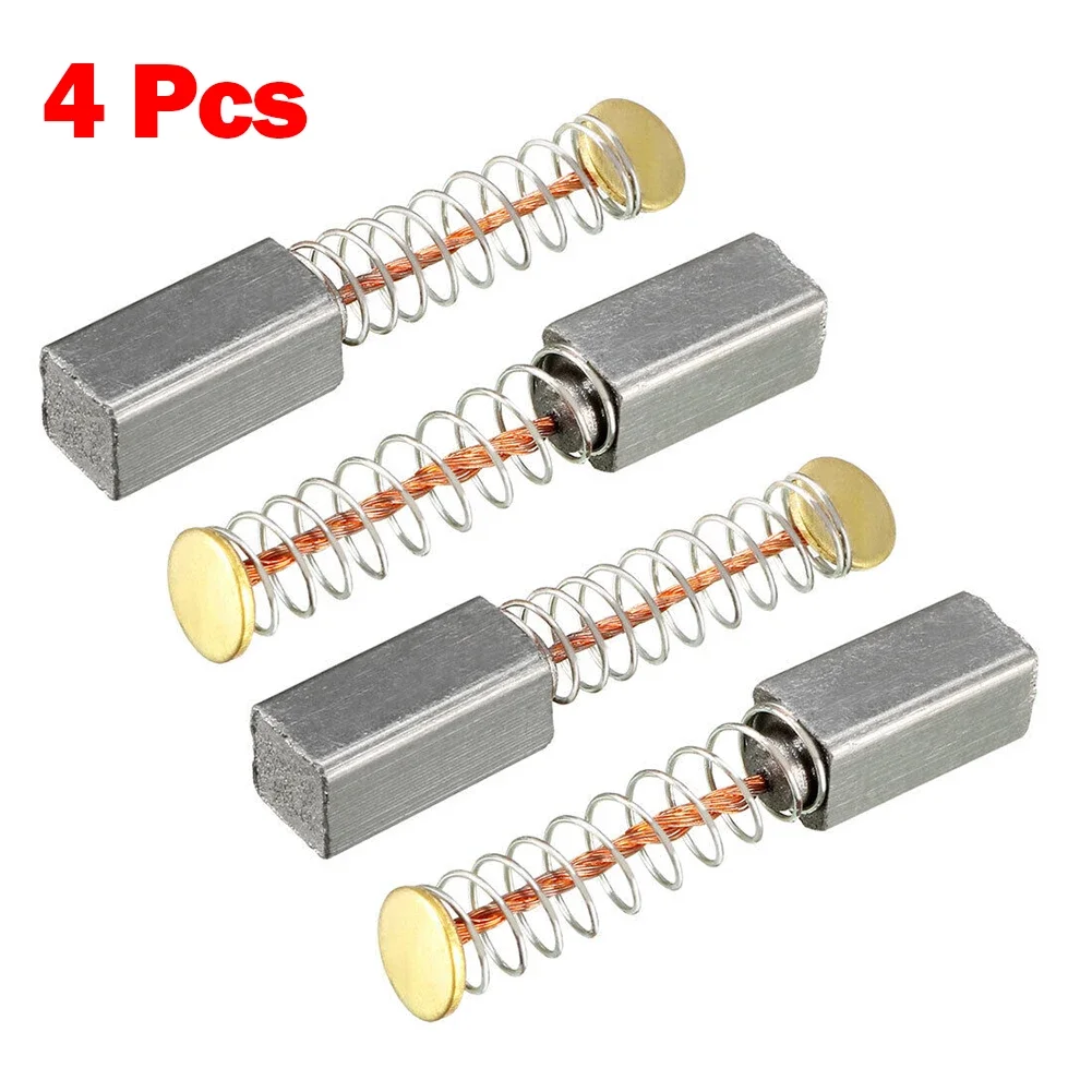 4pcs Carbon Brushes Replacement For Electric Motors Parts 10mmx5x5mm Electric Drills Angle Grinders Power Tool Accessories