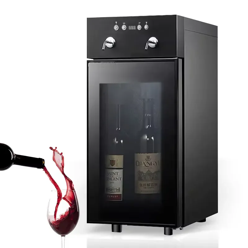 Vanace 2 Bottle Wine Dispenser Recessed LED Touch Screen Smart Red Multiple Wine Dispenser