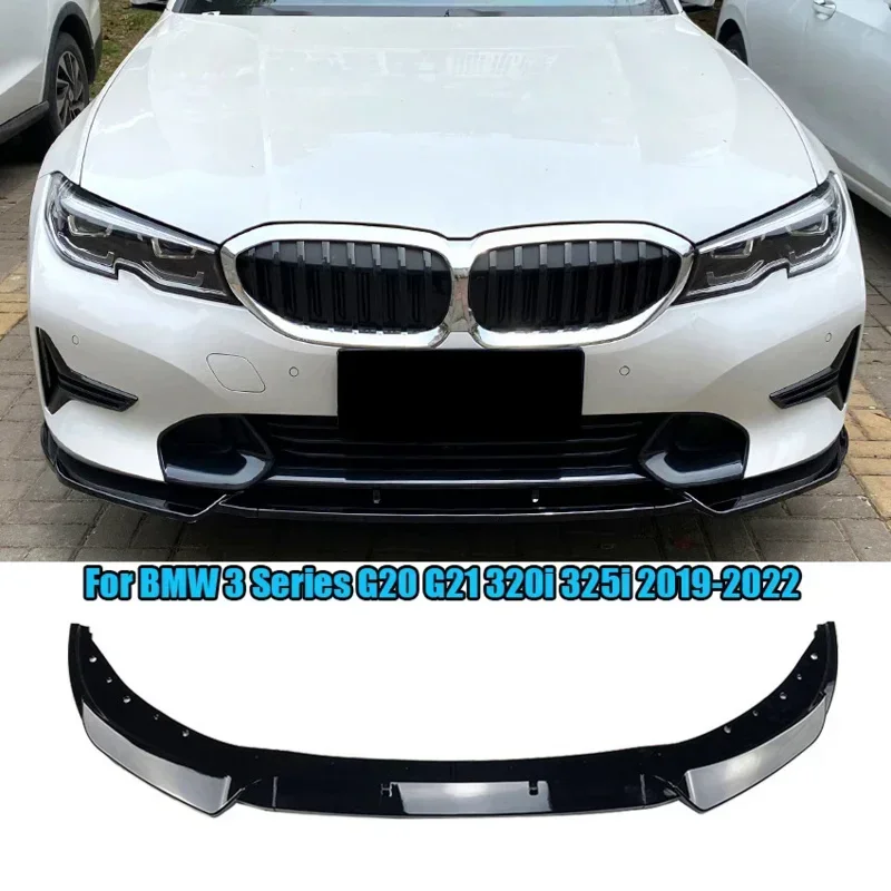 

New！ For BMW 3 Series G20 G21 320i 325i 2019-2022 Car Front Bumper Splitter Chin Lip Spoiler Diffuser Guard Body Kit Tuning Prot