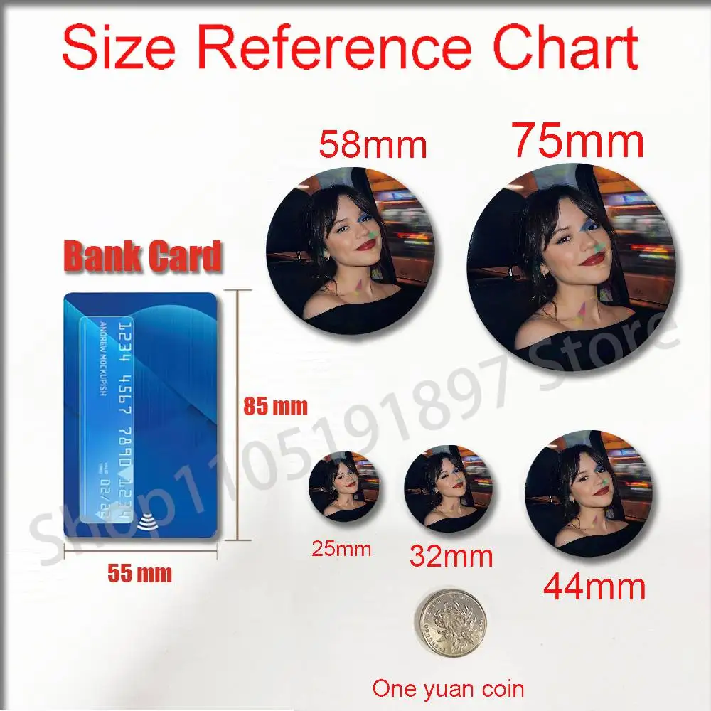 J-Jenna American Actress O-Ortega Badge Cover Custom Pin Insignia Emblem Round 25mm 44mm Laser Film