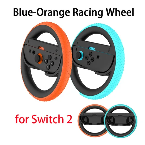 2 uds volante para Nintendo Switch 2 Joy Con controlador volante de carreras empuñadura de mano para Switch 2 Mario Kart Deluxe