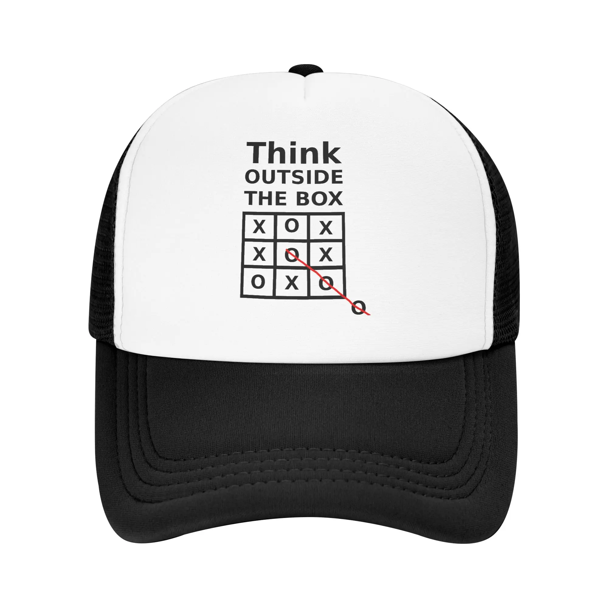 THINK OUTSIDE THE BOX  Mesh Baseball Caps Hip-Hop Sun Hats  Dad Hat Adjustable Snapback Caps Sports Cap Summer Trucker Hat