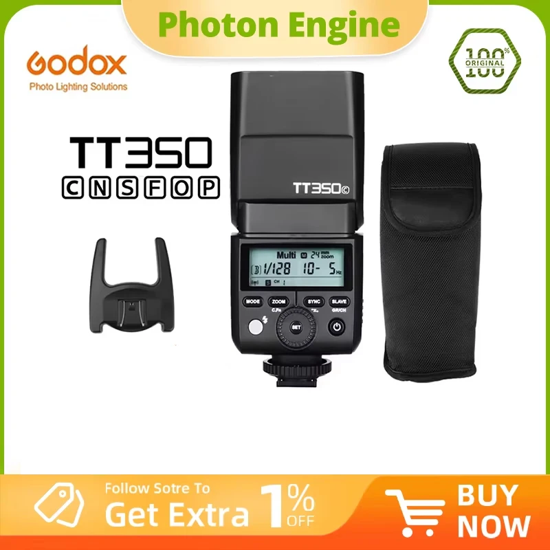 Godox TT350 Mini Speedlite TT350C TT350N TT350S TT350F TT350O TT350P Camera Flash TTL HSS for Canon Nikon Sony Fuji Olympus