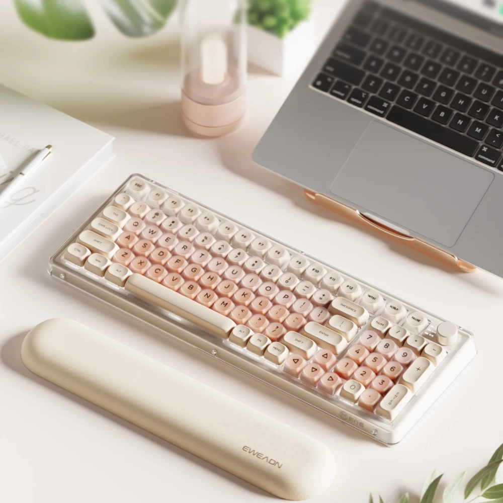 لوحة مفاتيح بلوتوث للمسافر السابق، ملحقات ألعاب RGB لاسلكية، لوحة مفاتيح بلوتوث، لوحة مفاتيح ميكانيكية لاسلكية V99Pro بلونين