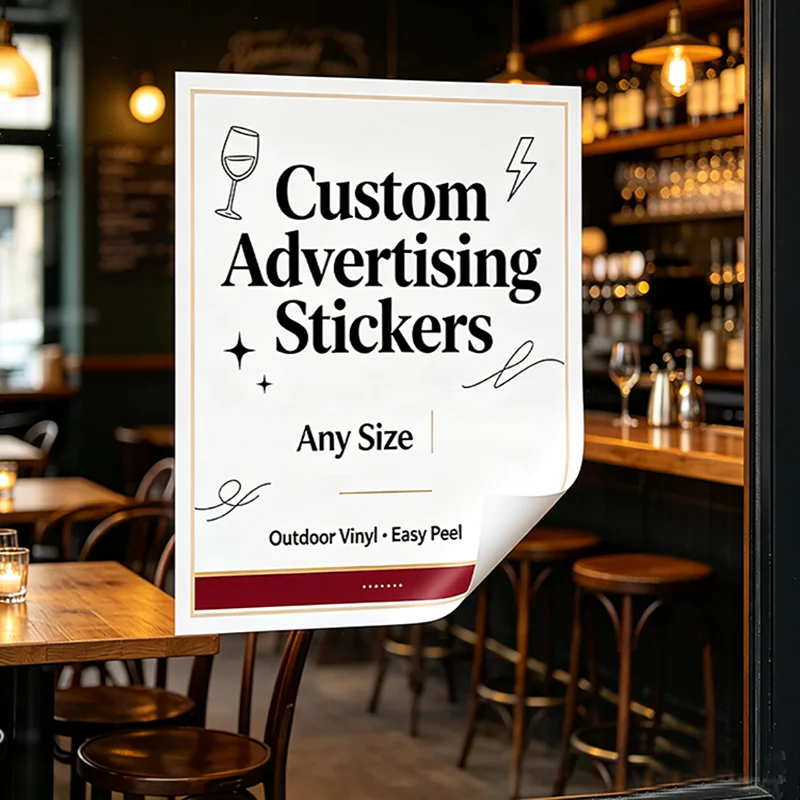 Customized Stickers  Vinyl Decals Weather Resistant Self-Stick Transparency Store   Discount Promotion &  Business Activities