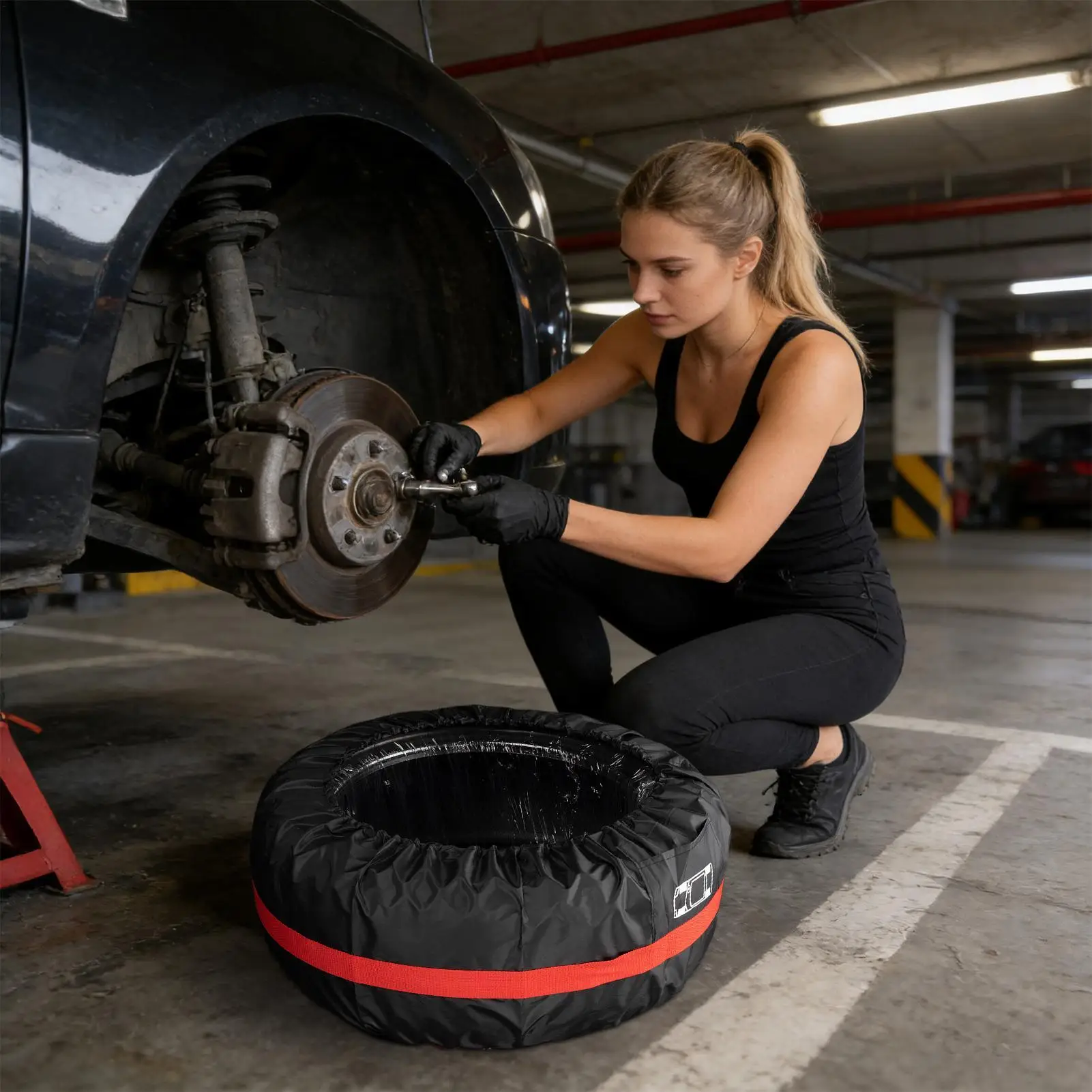 Tire Bag Spare Wheel Storage Tote Trailer Wheel Cover For Trunk Camping Overlanding RV Camper Truck Trailer Travel Automotive