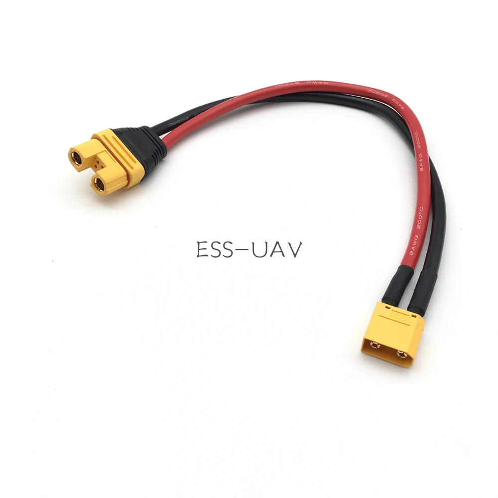 AMASS AS150U Female AS150U-F to XT90 Male XT90H-M 8AWG 35cm Silicone Wire Connect Convert Cables for Drone Lipo Battery Charging