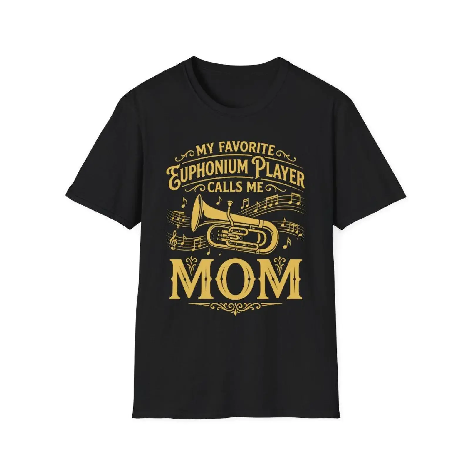 Euphonium Mom T Shirt Tuba Music Low Brass Marching Band Student Teacher Musician Director vintage Washed homme streetwear