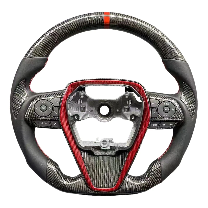 Cheap Wholesale Perforated Leather Sport Steering Wheel for Camry Corolla Carbon Fiber Steering Wheelcustom
