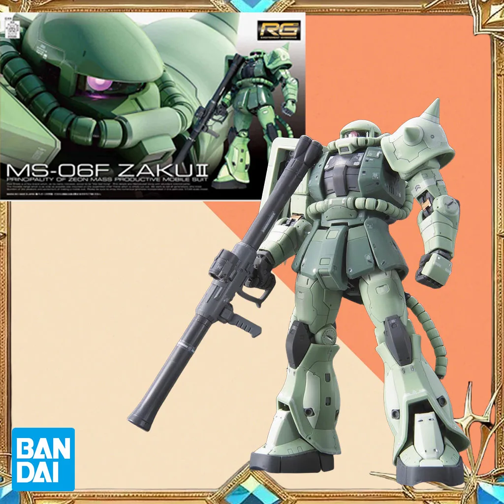 Oryginalne pudełko Bandai RG 1/144 Gundam MS-06S ZAKU2 HATSUNE MIKU Ver, figurki anime, złożony model, figurka kolekcjonerska, zabawki.