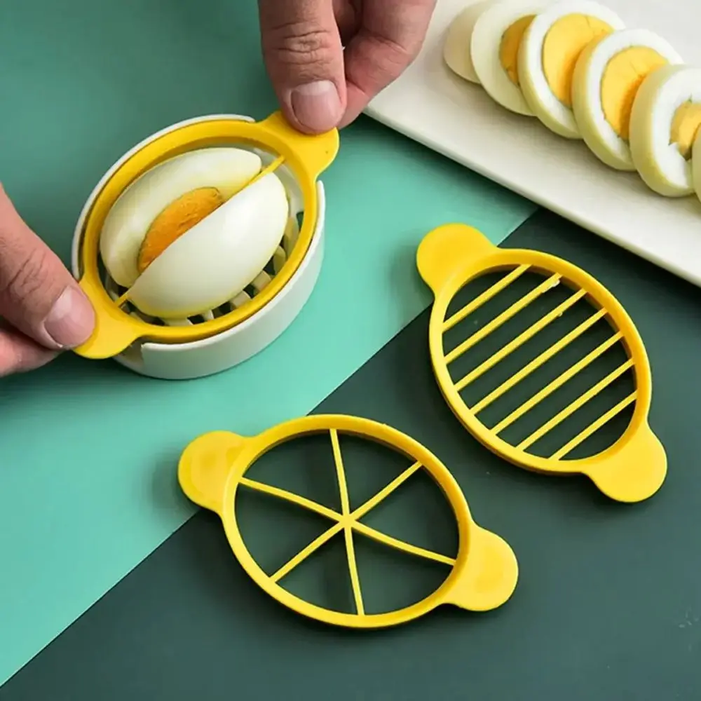 1PC Stainless Steel Multifunction Slicer Handheld Egg Kiwi Mushroom Tomato Cutter Egg Split Device with Durable ABS Holder