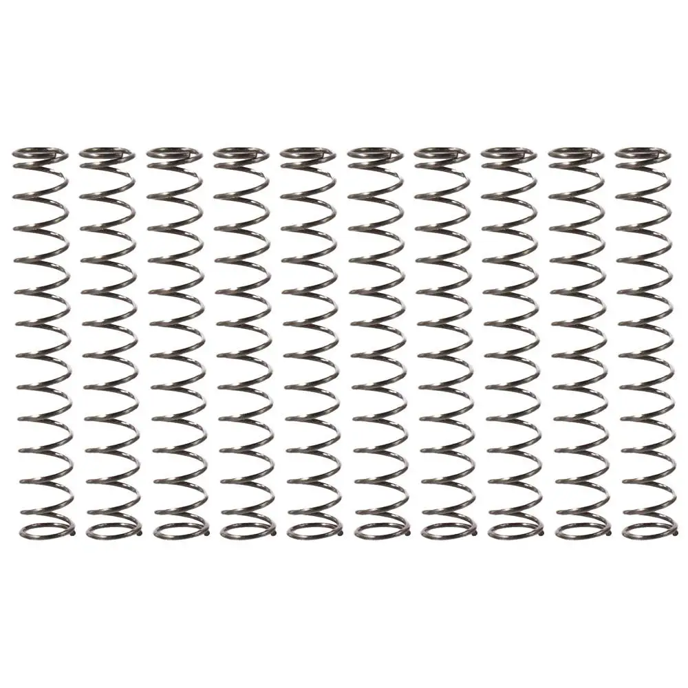 10Pcs 6mm OD Extended Compressed Springs Silver Stainless Steel Telescopic Spring 0.6mm Wire Size Compression Spring