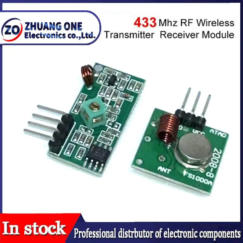 433Mhz RF Wireless Transmitter Module and Receiver Kit 5V DC 433MHZ/315MHZ Wireless For Arduino Raspberry Pi /ARM/MCU WL Diy Kit