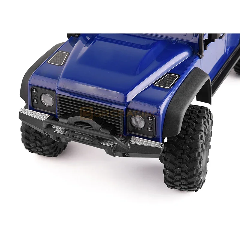 1 Set Simulatie Metalen Voorbumper Anti-Slip Decoratief Stuk Voor 1/18 Rc Crawler Auto Traxxas TRX4-M Verdediger Upgrade Onderdelen