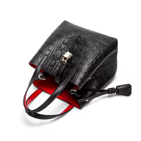 CHCH Women's Tote Bag New Steel Embossed Handheld Bun Mother Shopping Bag