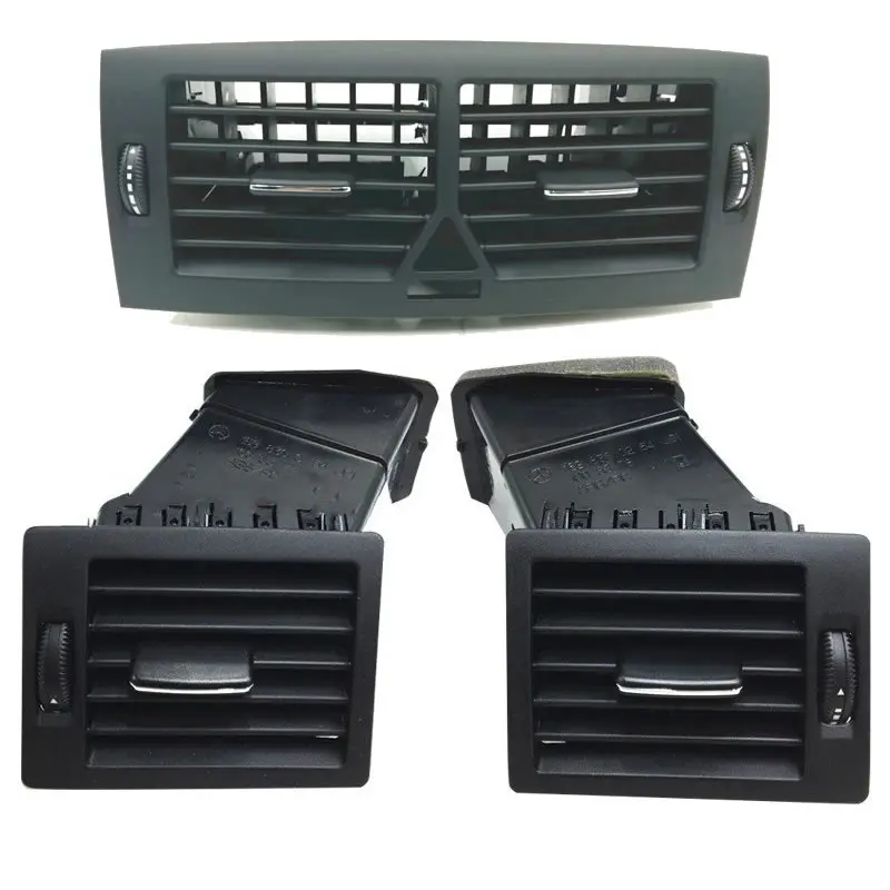Front Console Full Chrome Central Air Conditioner AC Vent Grille For Mercedes-Benz W166 W164 W211 W245 W251 R280 B180 B200 B300