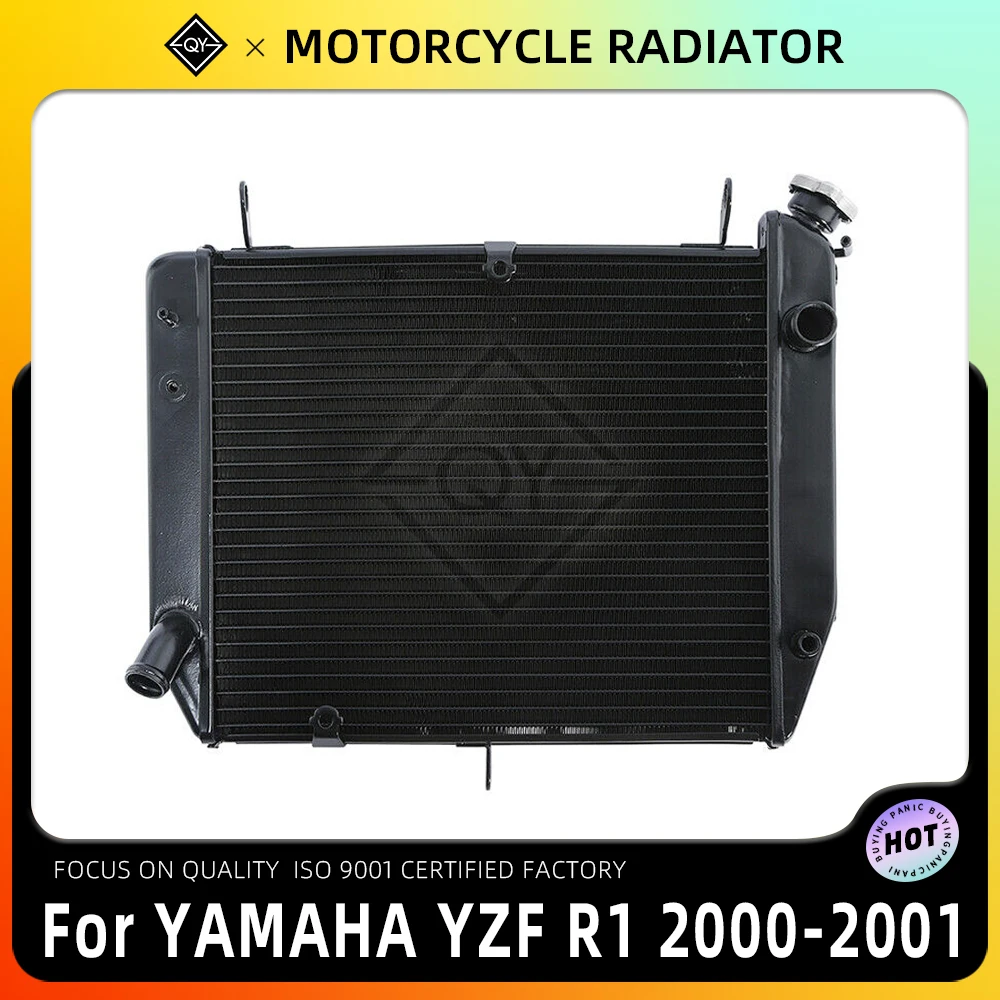 LQYL Motorcycle Aluminium Replacement Radiator Cooler For YAMAHA YZF R1 YZF-R1 2000 2001 00 01