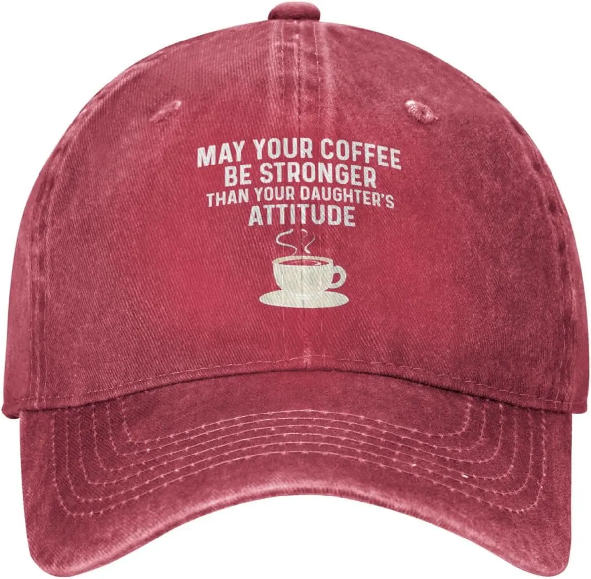 May Your Coffee Be Strong Than Your Daughter's Attitude Hat Men Dad Hats Vintage Cap