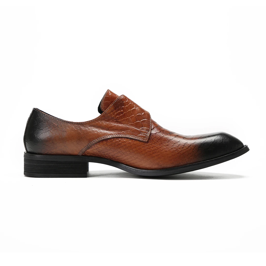 Sapatos de couro Oxford artesanal premium masculino, estilo clássico, genuíno