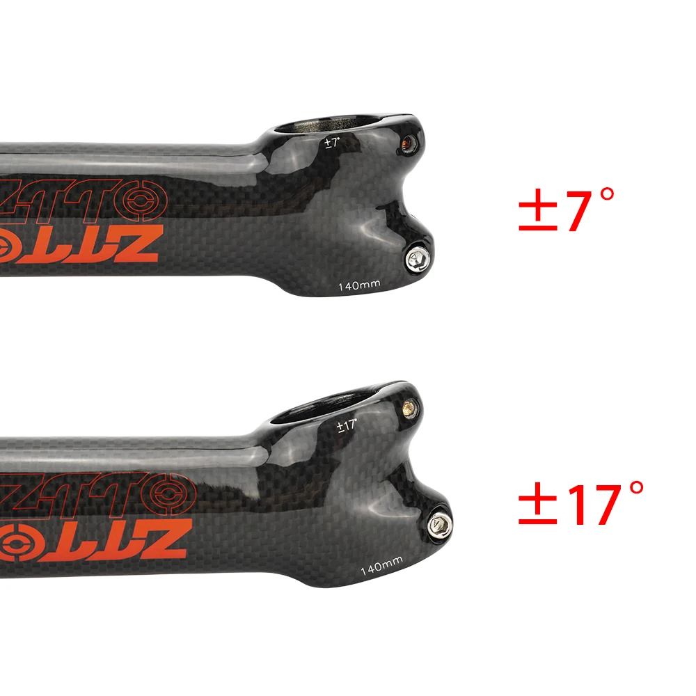 ZTTO Carbon Aluminum Bike Stem 7/17 Degree Ultralight Mountain MTB Road Bike Stem,31.8mm Handlebar Stems,140/150mm Bicycle Parts