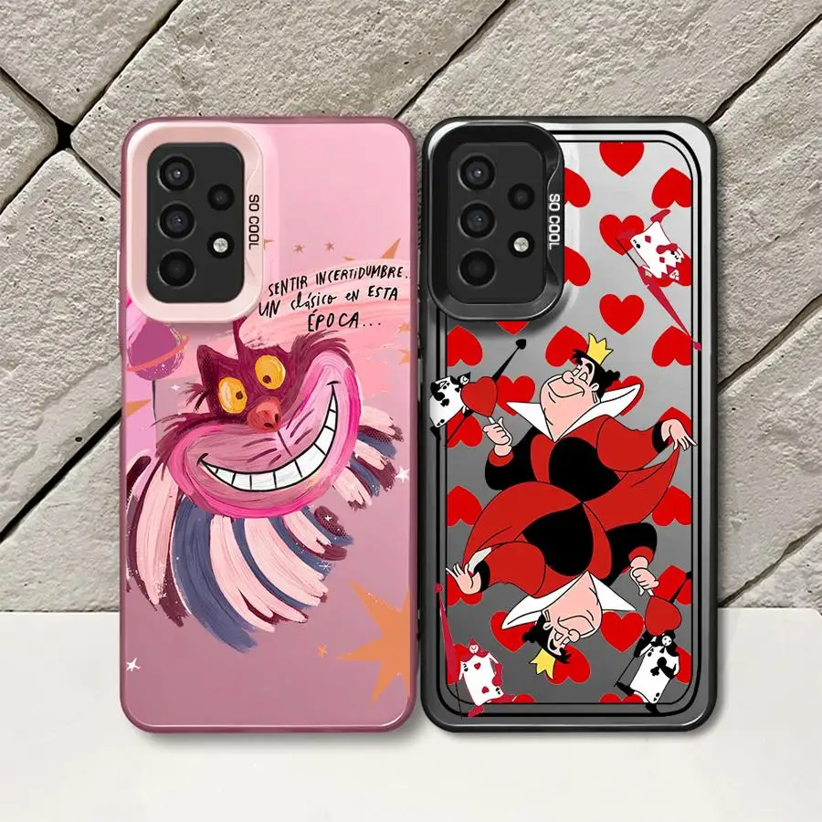 Cheshire Cat Alice Phone Case for Galaxy A15 A52 A72 4G 5G A25 A52s A53 A54 A55 A73 5G A51 4G bag