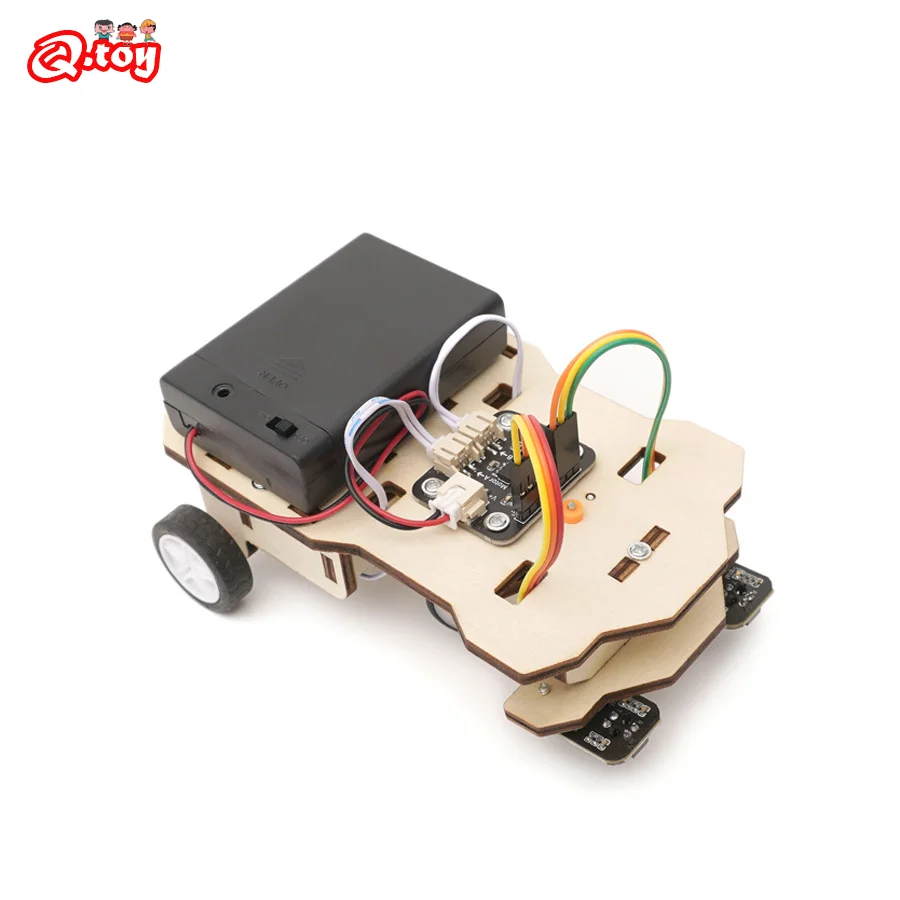 Fai da te Tracking Car Model Children Handmade Kit esperimento Tool scienza Toy School Educational Fun Physics Project School Supply