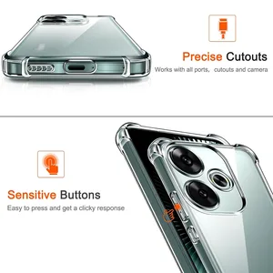 Caso a prueba de choque para Xiaomi POCO F6 F5 F4 F3 X6 X5 X4 X3 GT M6 M4 M3 Pro 4G 5G Silicona suave transparente ultra delgada Cubierta de carcasa transparente 7 mejores ventas yingtai teléfono - №1