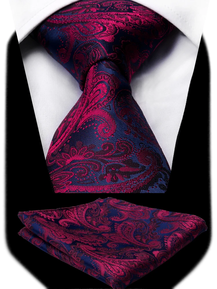 Top Quality Tie Set Gift Box Necktie Pocket Squares Cufflinks Tie-Clip Set With Black Box Men Birthday Gift Gravatas Accessories