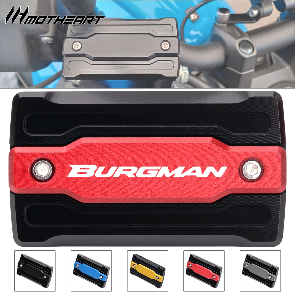 

Front Brake Master Cylinder Cap for Motorbikes for Burgman 650 2006-2024 CNC Machined Aluminum Burgman 650 Accessories (Black)