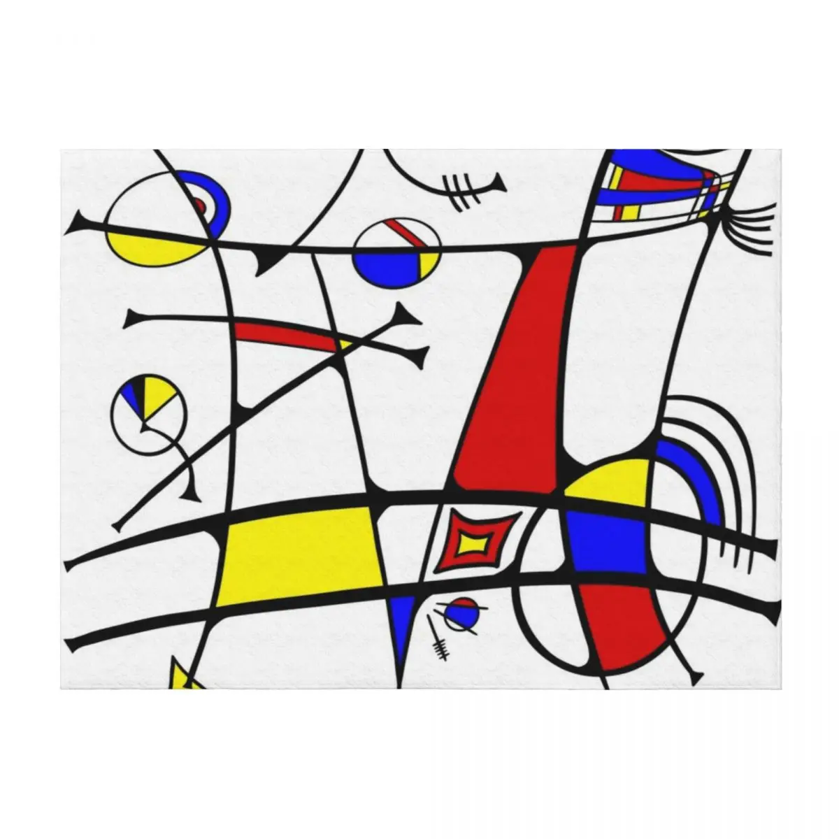 

Miro-inspired Abstract Throw Blanket Sleeping Bag Retros Plaid on the sofa Luxury Blankets