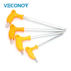 T Handle Ball End Allen Hex Key Wrench Spanner Hand Tool 2.5~8mm 2.5 3 4 5 6 8 mm Ball Inner Hexagon Wrench